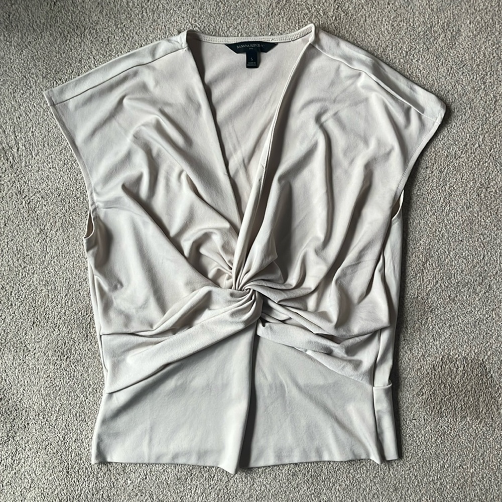 Banana republic Tan Twisted Blouse